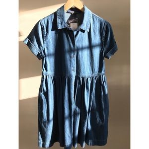 French Connection denim button-up dress.